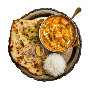 Butter Paneer with Naan-Rice